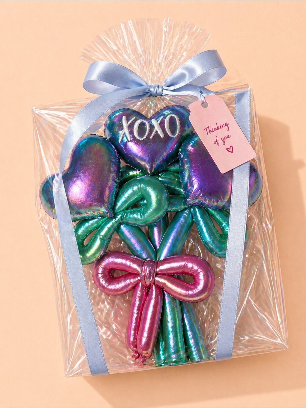 🧸 2/$45 🌹WAY TO CELEBRATE NWT Pink Heart Plush Bouquet Gift + Wrap Service